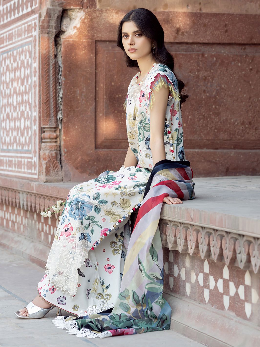 Bin Ilyas Lawn Embroidered 3 pcs
