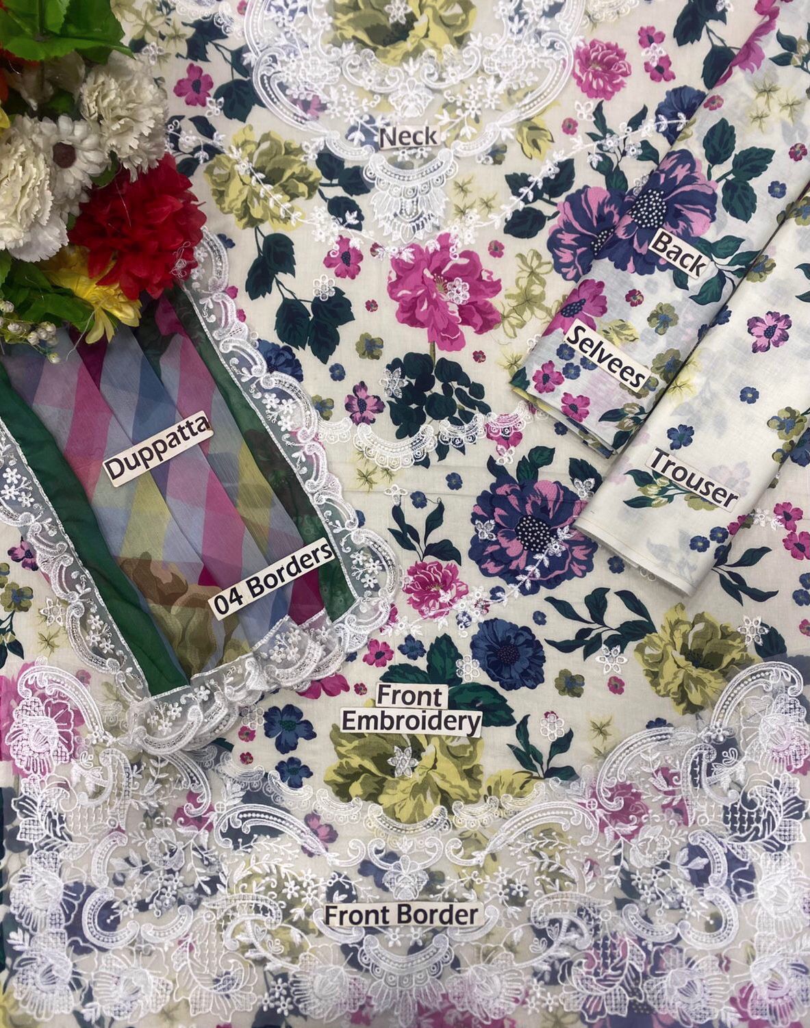 Bin Ilyas Lawn Embroidered 3 pcs