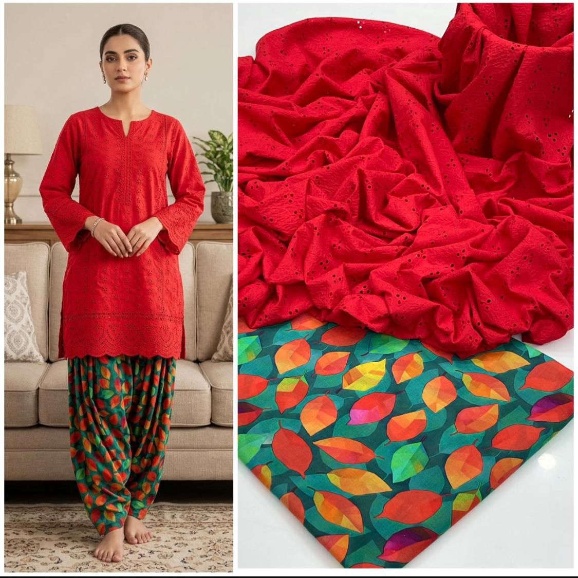 LAWN CHIKENKARI 2 PCS