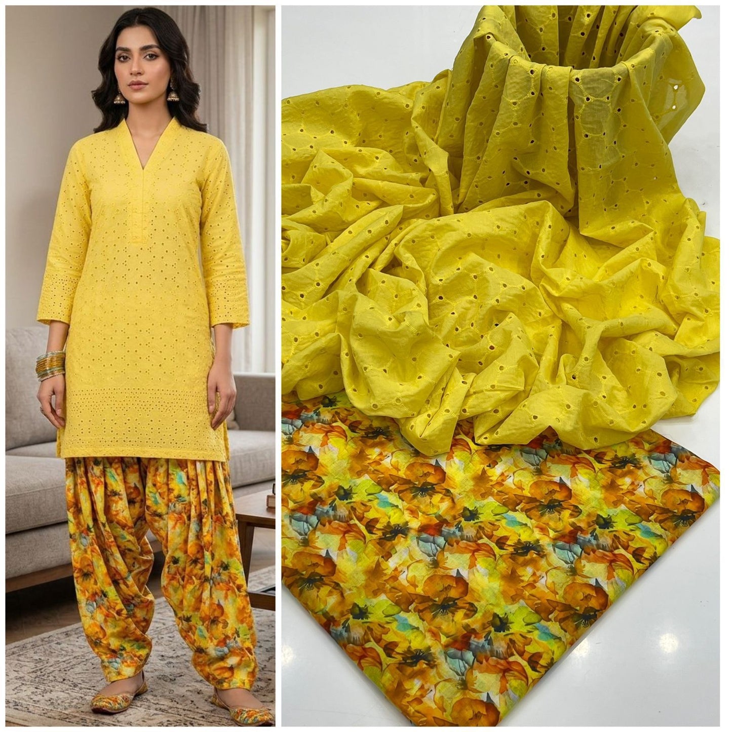 LAWN CHIKENKARI 2 PCS