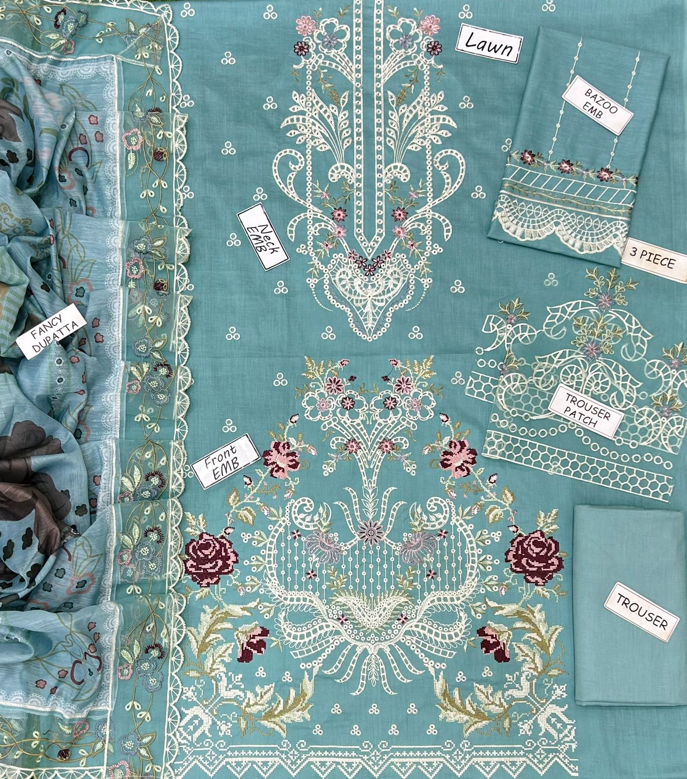 Sobia Nazir Lawn Embroidered 3 pcs