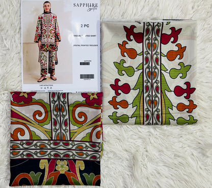 SAPPHIRE PRINTS LAWN 2 PCS