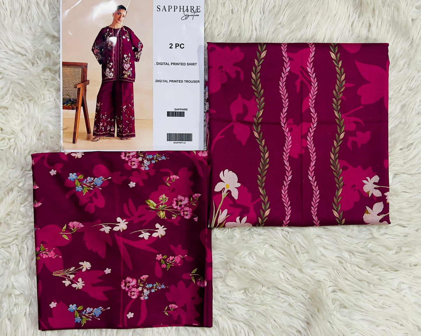 SAPPHIRE PRINTS LAWN 2 PCS