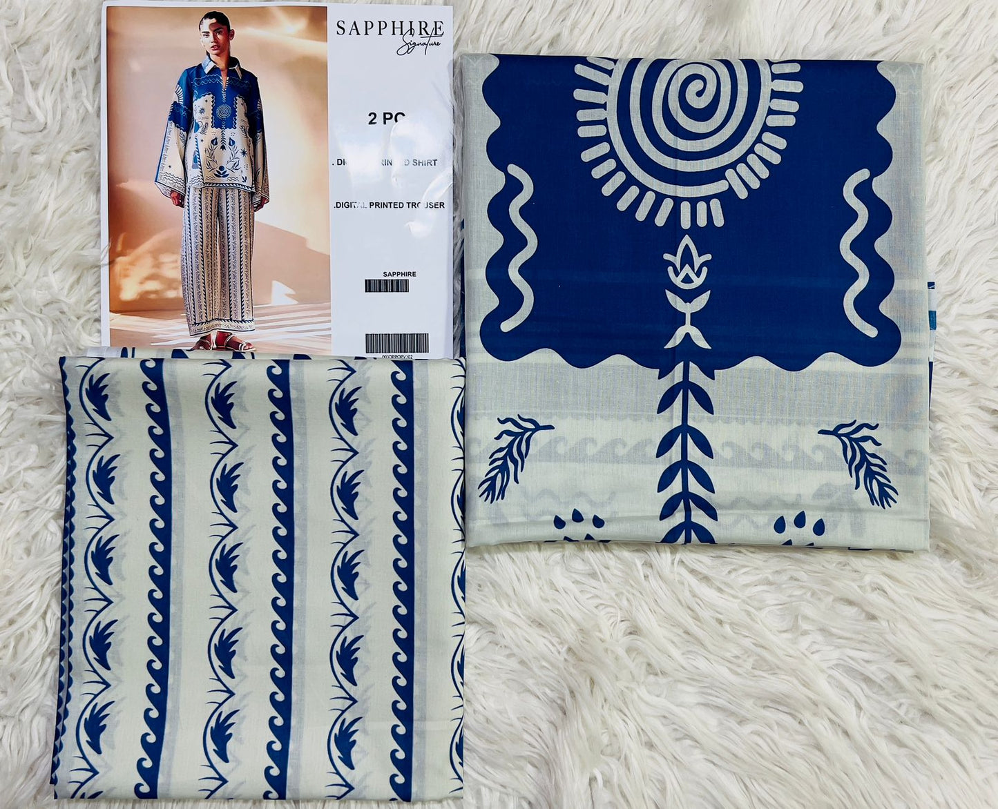 SAPPHIRE PRINTS LAWN 2 PCS