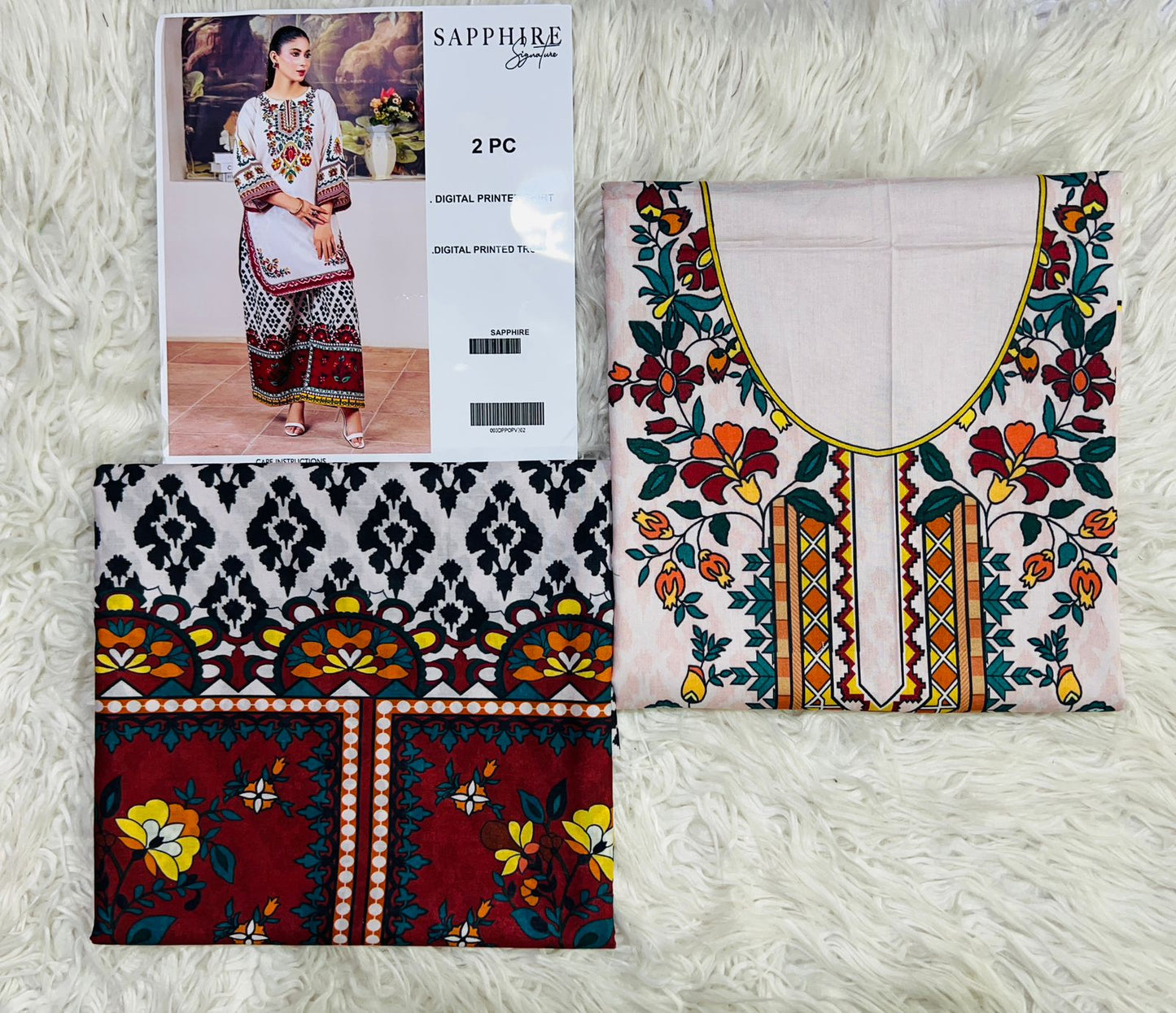 SAPPHIRE PRINTS LAWN 2 PCS