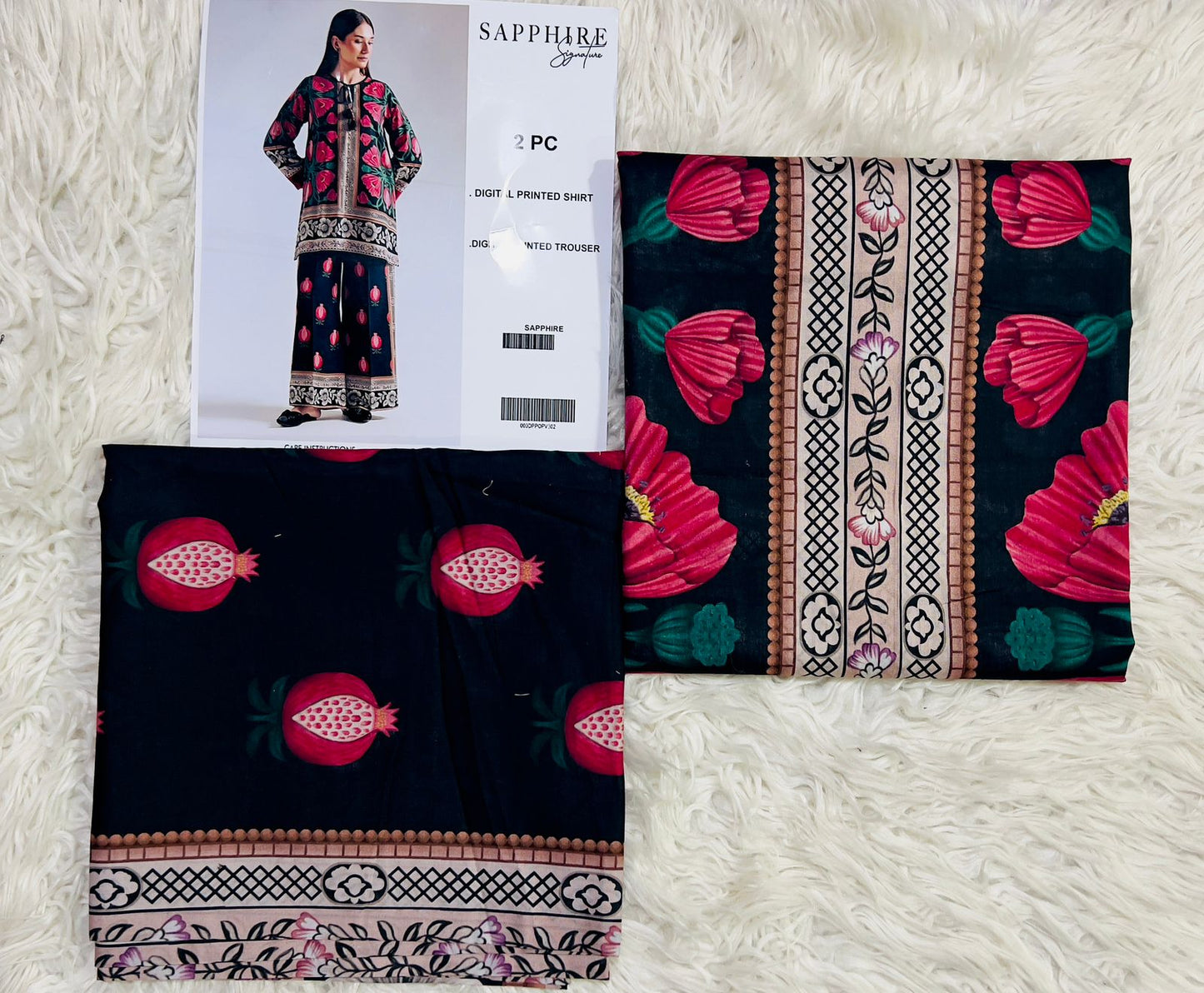 SAPPHIRE PRINTS LAWN 2 PCS