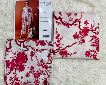 SAPPHIRE PRINTS LAWN 2 PCS
