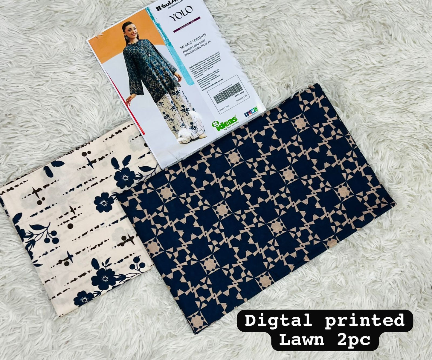 SAPPHIRE PRINTS LAWN 2 PCS