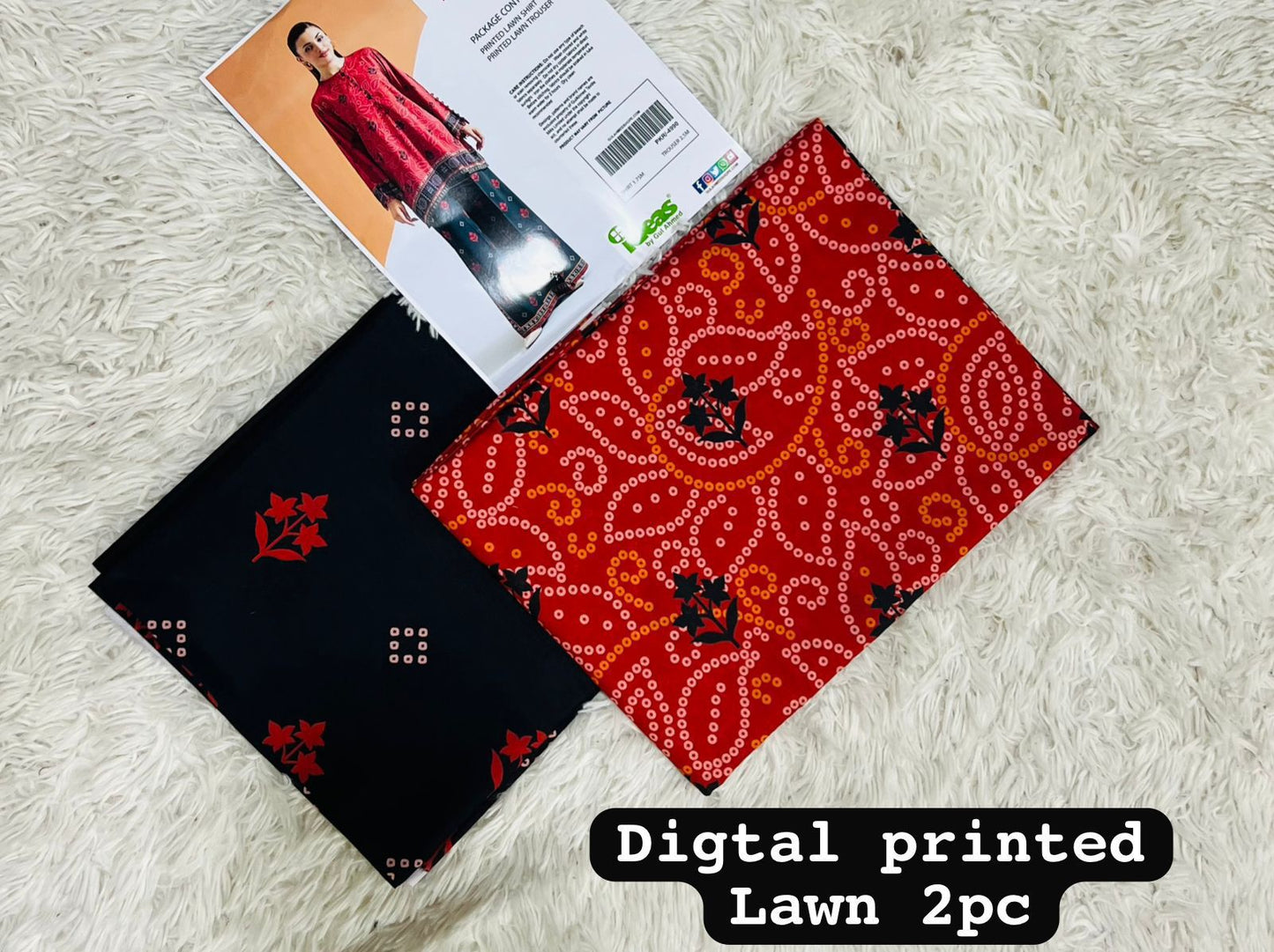 SAPPHIRE PRINTS LAWN 2 PCS