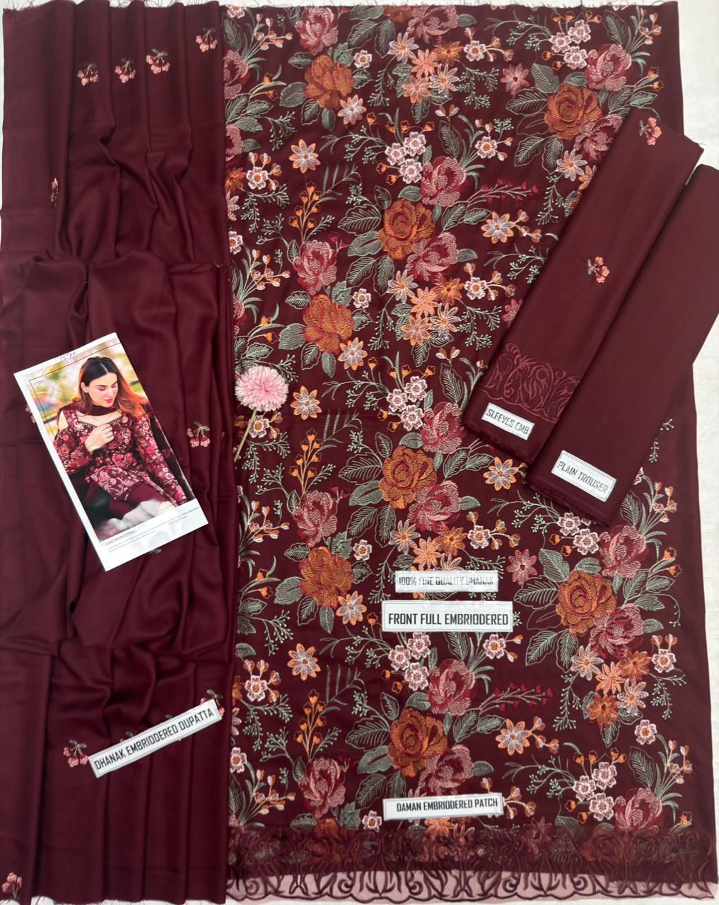 Bareeze DHANAK EMBROIDERED 3PCS