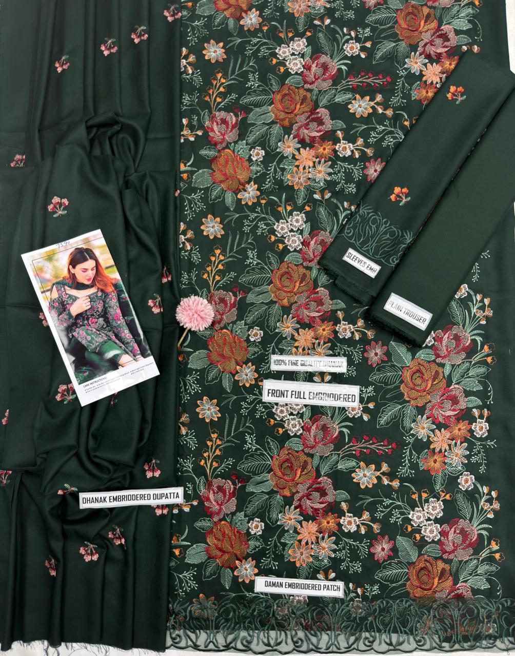 Bareeze DHANAK EMBROIDERED 3PCS