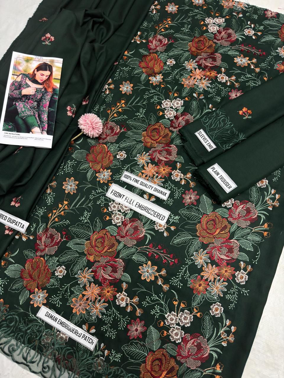 Bareeze DHANAK EMBROIDERED 3PCS