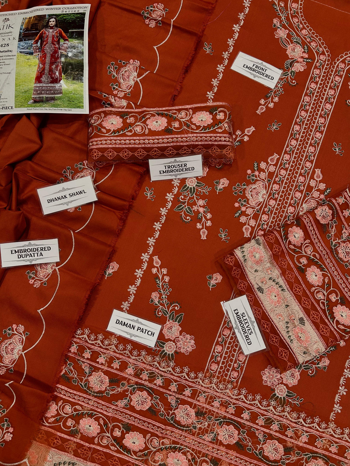 BATIK DHANAK EMBROIDERED 3PCS