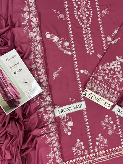 Cross Stitch Premium Dhanak Embroidered 3 PCS