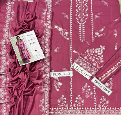 Cross Stitch Premium Dhanak Embroidered 3 PCS
