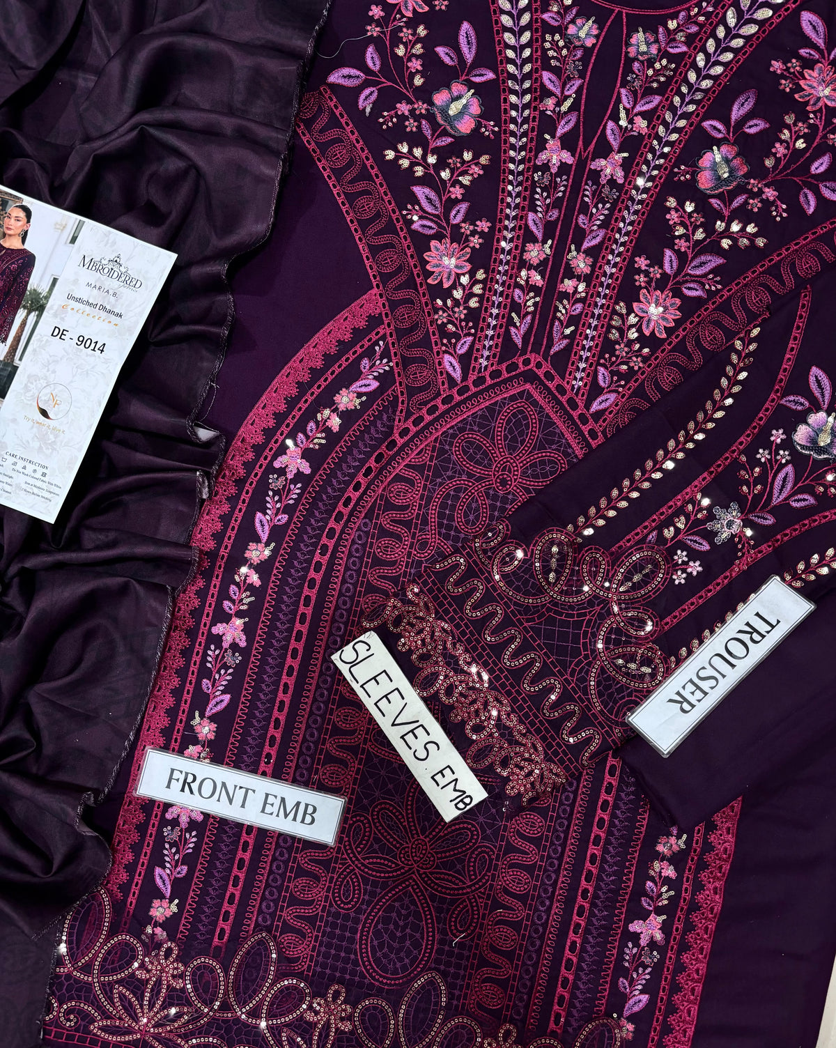 MARIA.B Premium Dhanak Embroidered 3 PCS