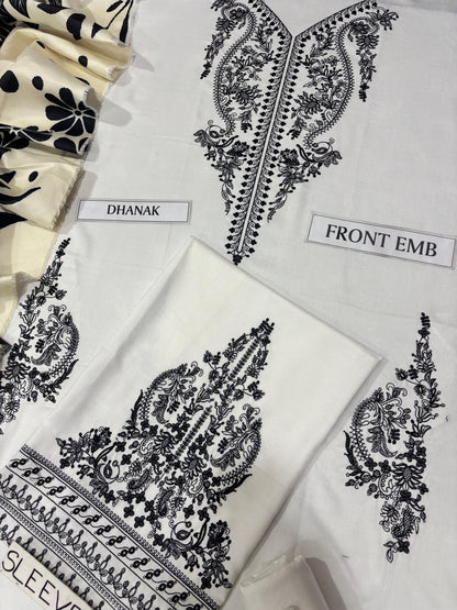 BAROOQUE Premium Dhanak Embroidered 3 PCS