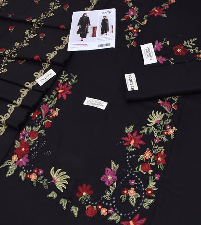 IZNIK Dhanak Embroidered 3PC Suit