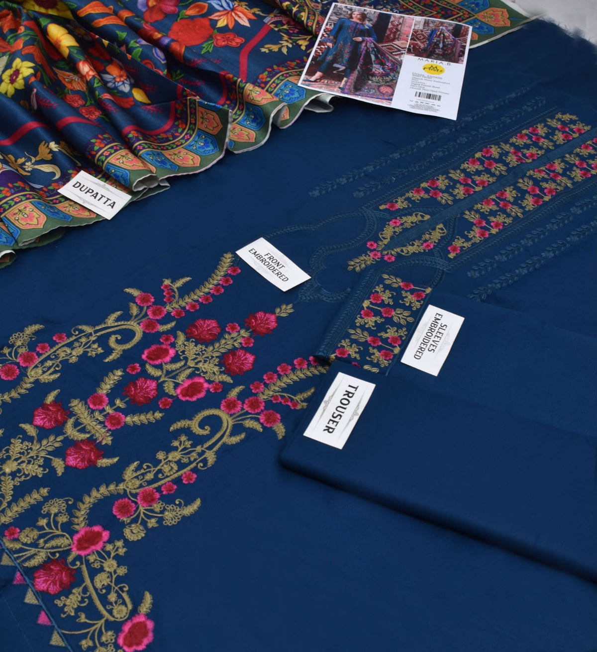 Maria B DHANAK  EMBROIDERED 3 PCS