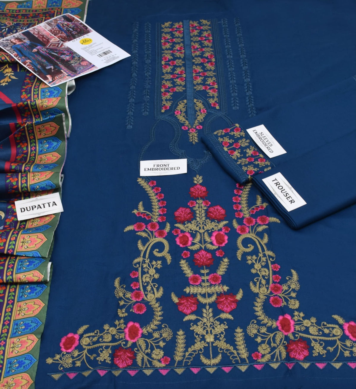 Maria B DHANAK  EMBROIDERED 3 PCS