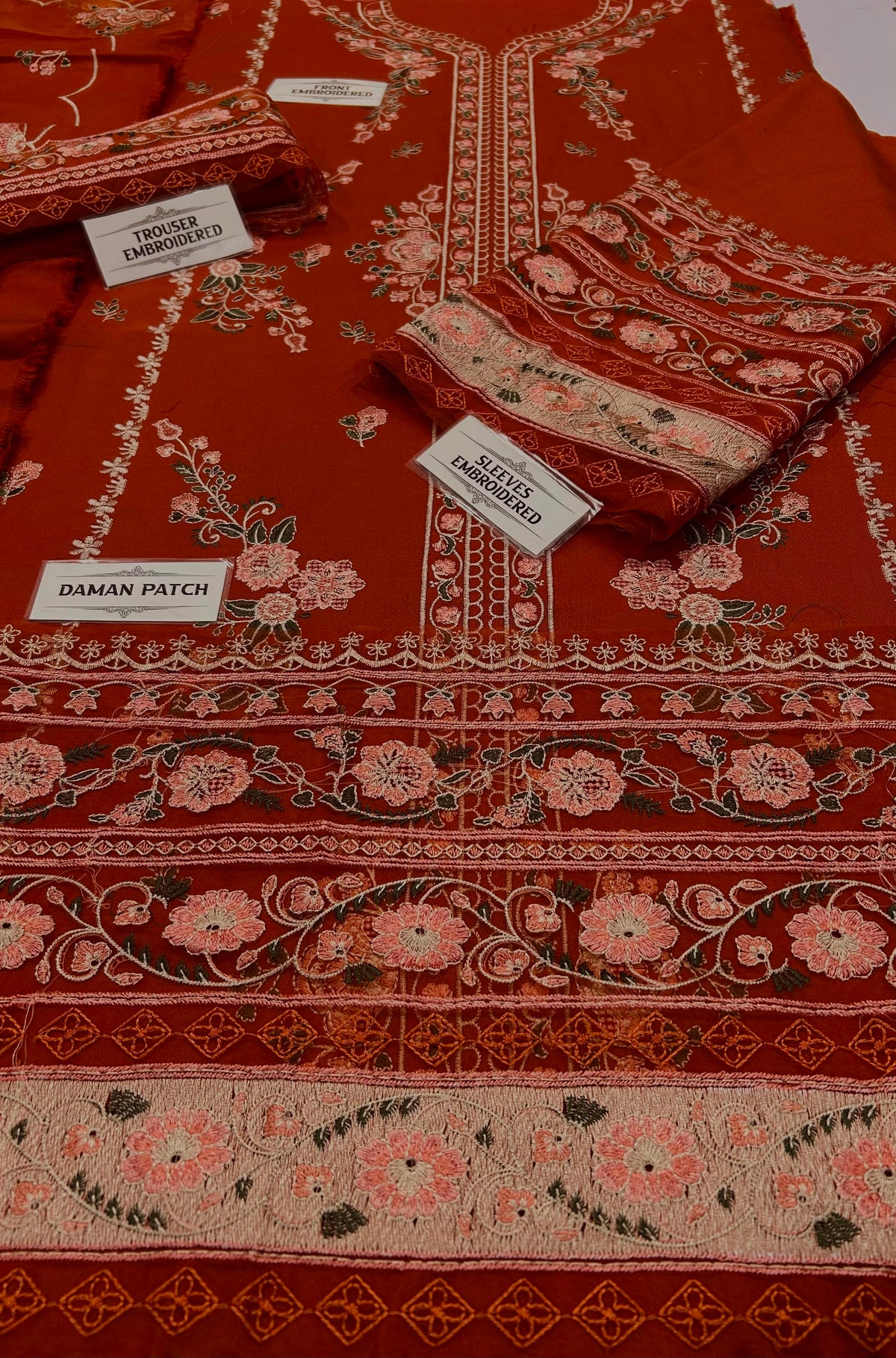 BATIK  DHANAK   EMBROIDERED 3PCS