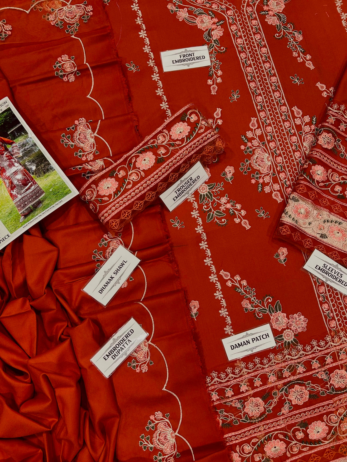 BATIK  DHANAK   EMBROIDERED 3PCS
