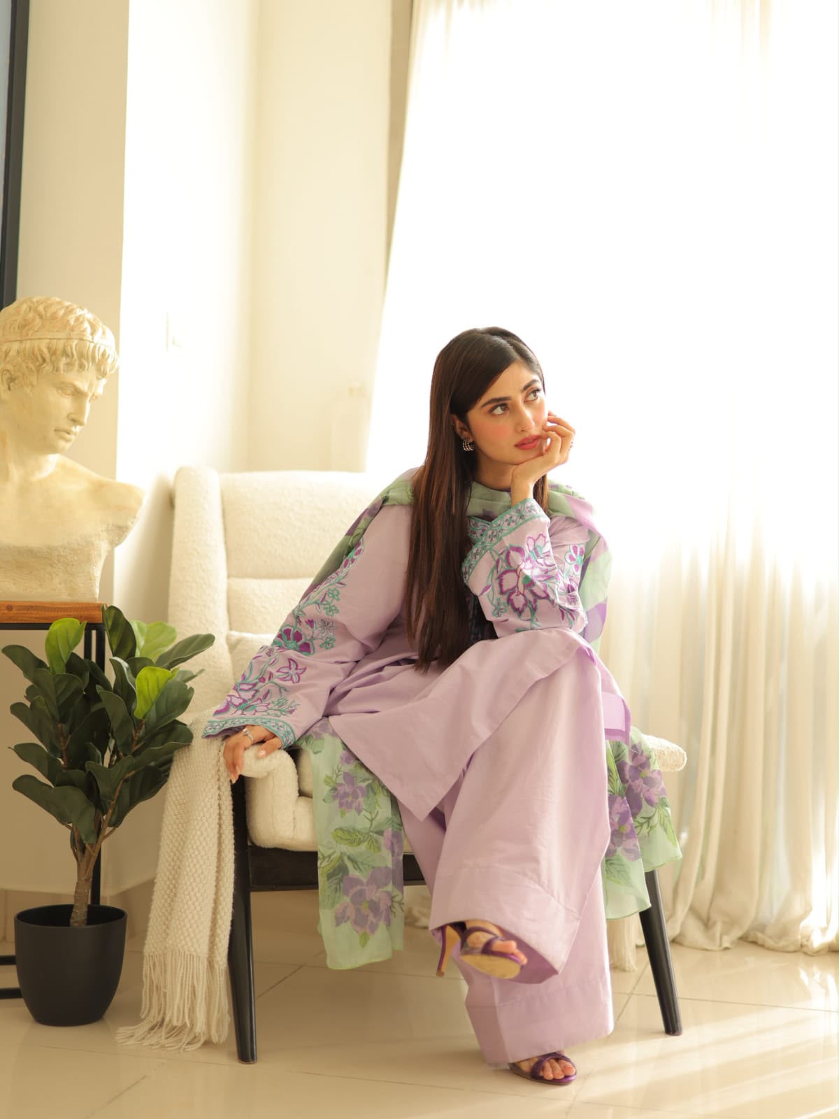 SAPPHIRE DHANAK EMBROIDERED 3PCS