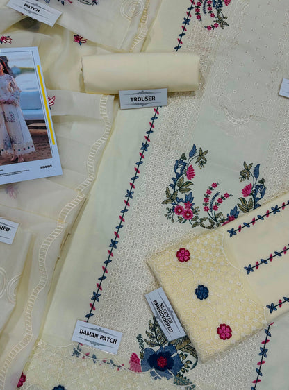 QALAMKAR  DHANAK EMBROIDERED 3PCS