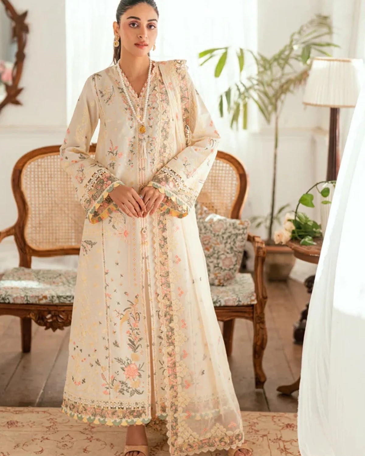COCO BY ZARASHAHJAHAN DHANAK EMBROIDERED 3 PIECE DZ