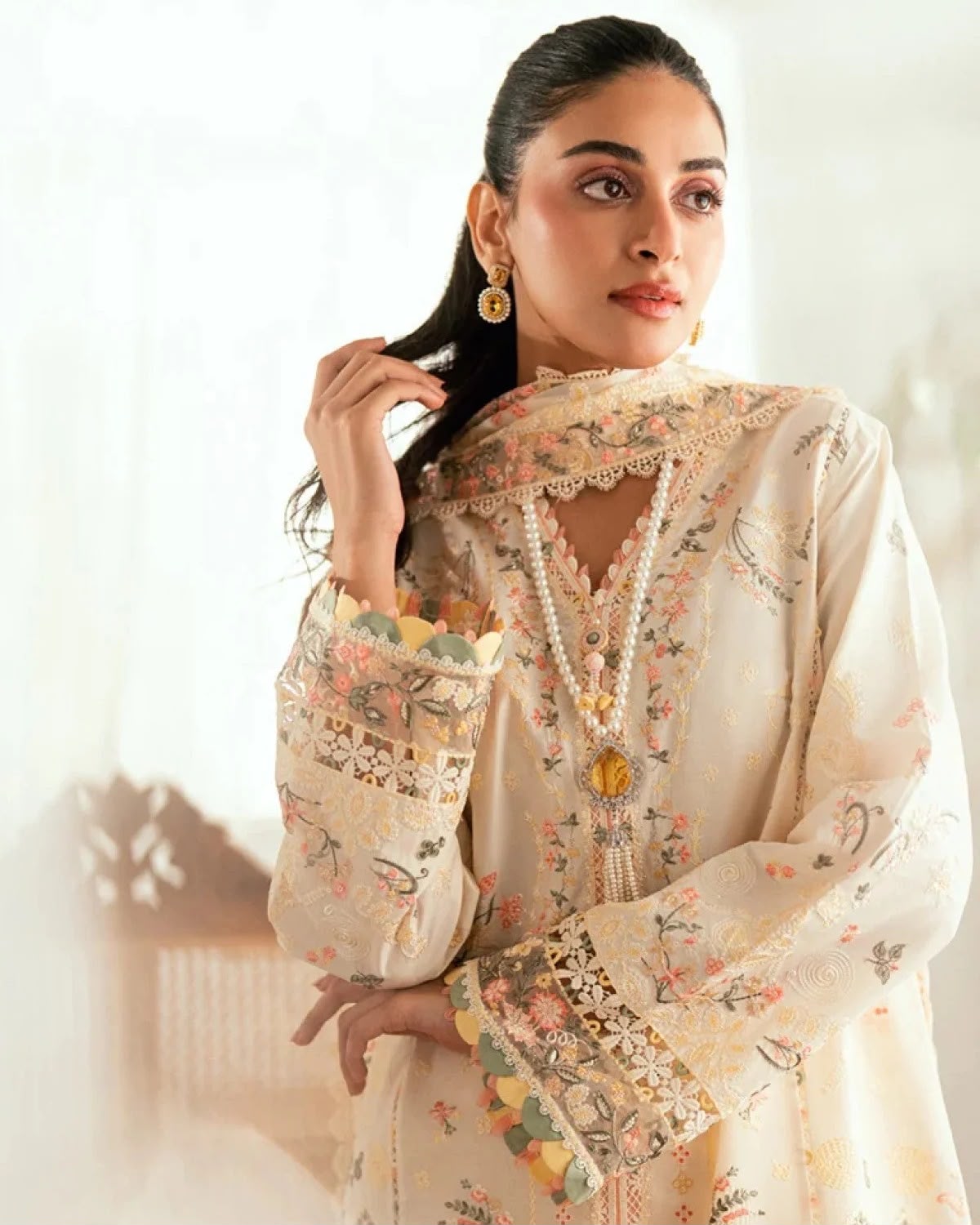 COCO BY ZARASHAHJAHAN DHANAK EMBROIDERED 3 PIECE DZ