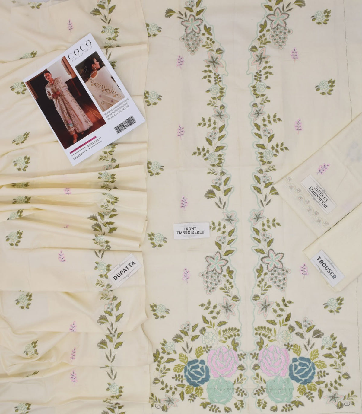 COCO BY ZARASHAHJAHAN DHANAK EMBROIDERED 3 PIECE DZ