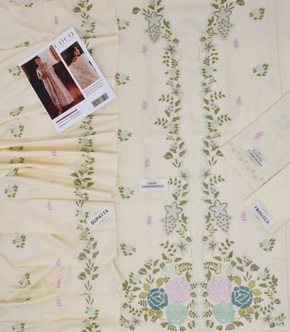 COCO BY ZARASHAHJAHAN DHANAK EMBROIDERED 3 PIECE DZ