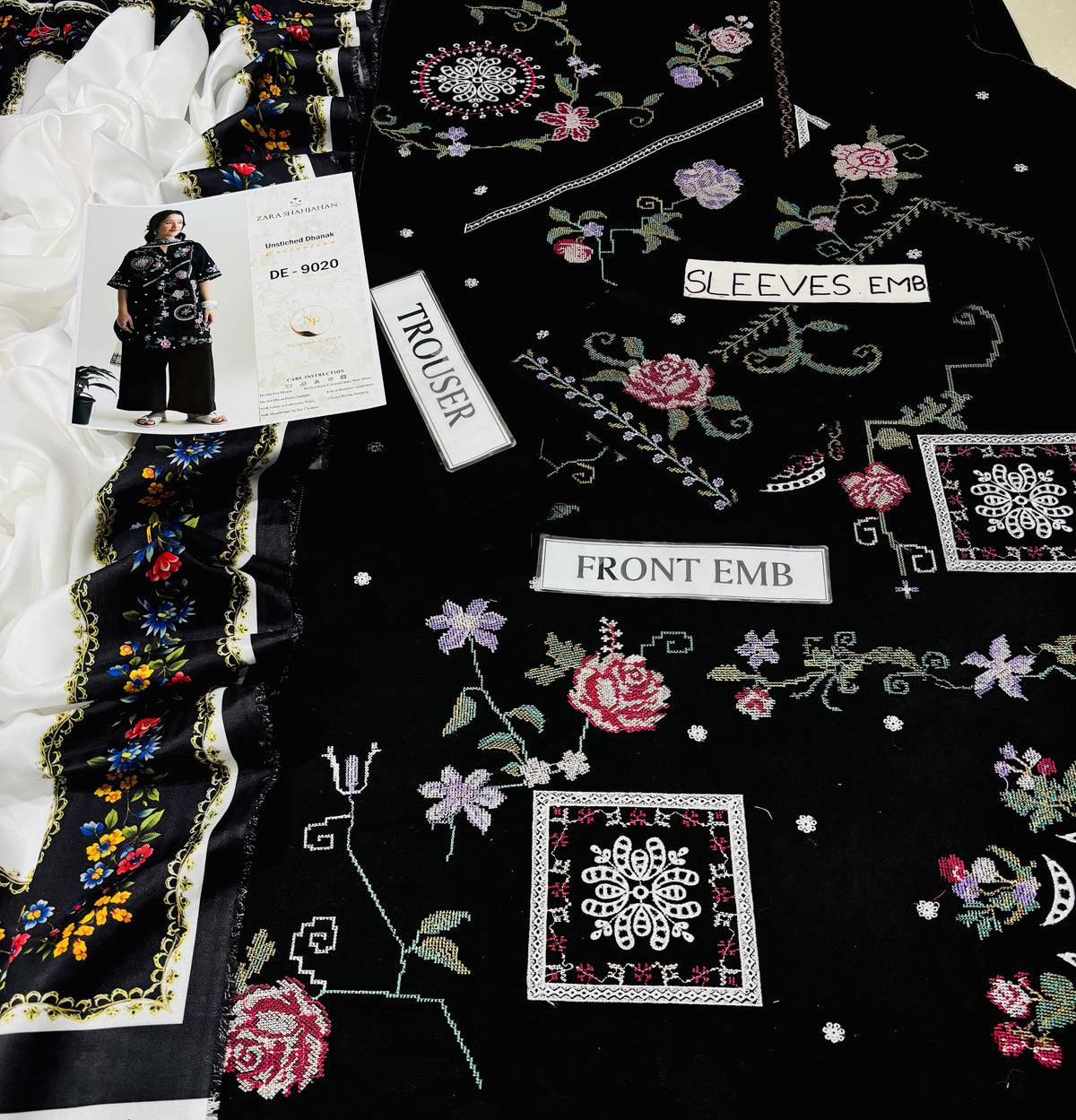 ZARA SHAH JAHAN DHANAK  EMBROIDERED 3PCS