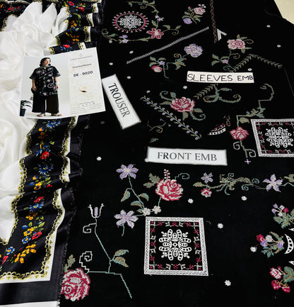 ZARA SHAH JAHAN DHANAK  EMBROIDERED 3PCS