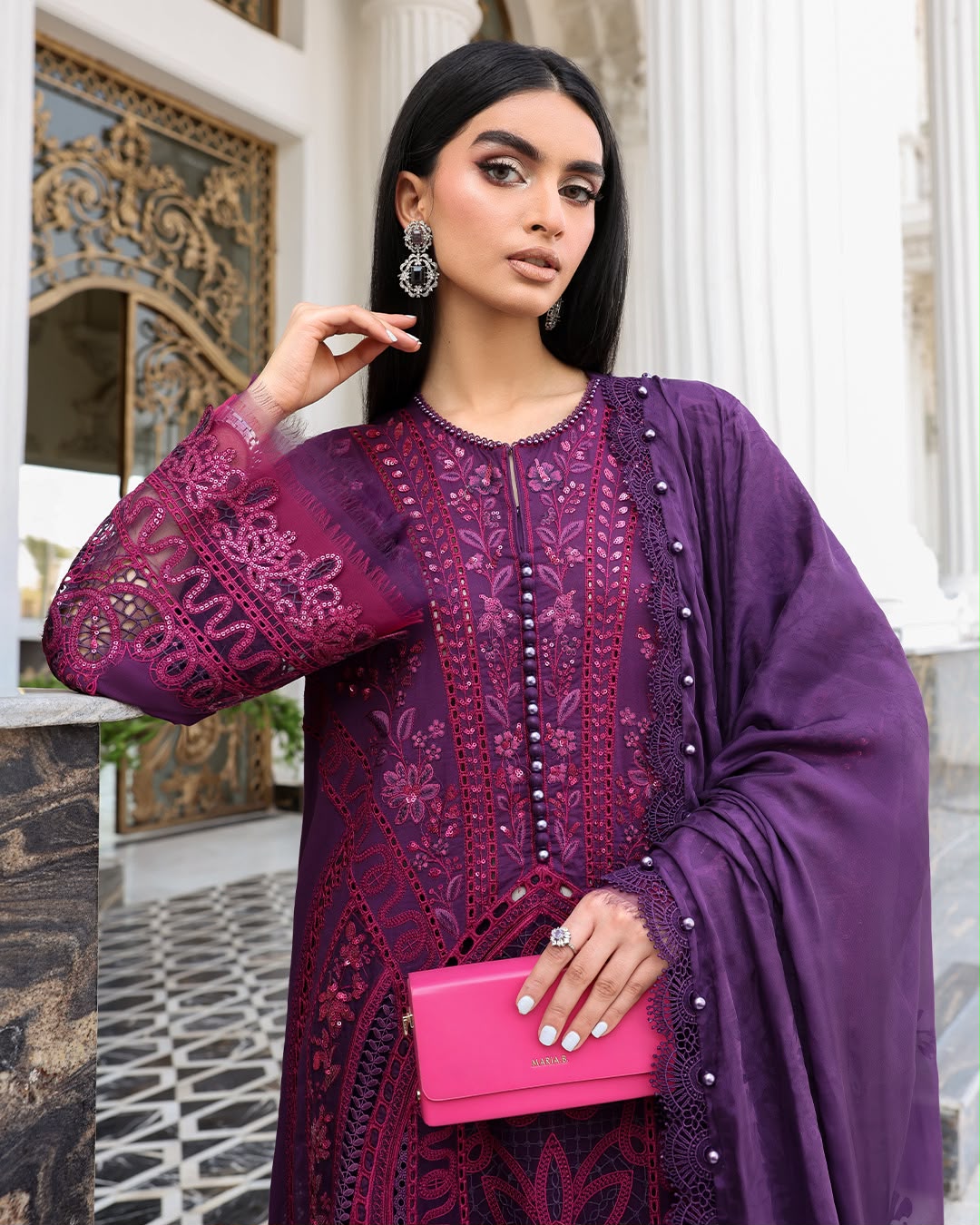 MARIA B  DHANAK EMBROIDERED 3PCS