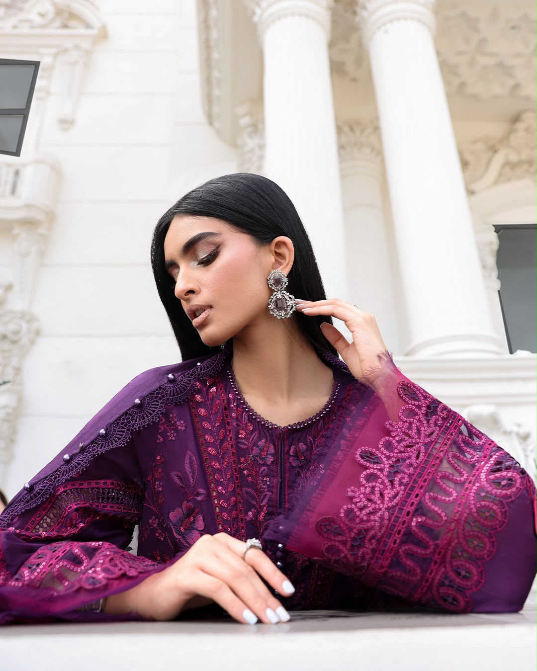 MARIA B  DHANAK EMBROIDERED 3PCS