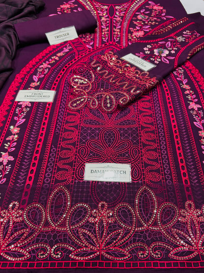 MARIA B  DHANAK EMBROIDERED 3PCS