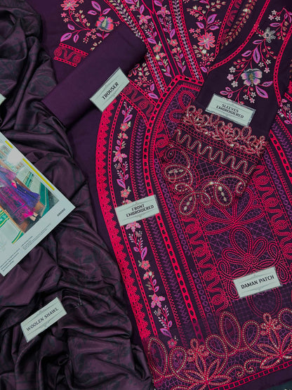 MARIA B  DHANAK EMBROIDERED 3PCS