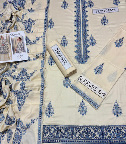 BAREEZE  DHANAK EMBROIDERED 3PCS
