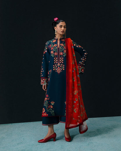 HUSSAIN REHAR  DHANAK  EMBROIDERED 3 PCS