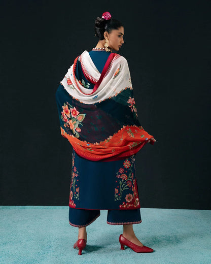 HUSSAIN REHAR  DHANAK  EMBROIDERED 3 PCS