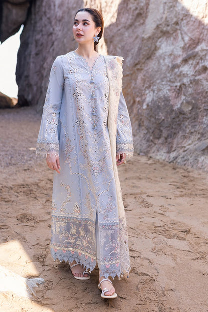 QALAMKAR DHANAK  EMBROIDERED 3 PCS