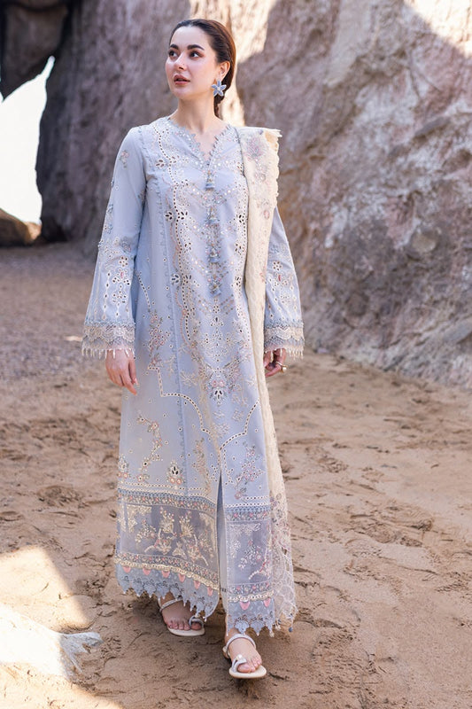 QALAMKAR DHANAK  EMBROIDERED 3 PCS