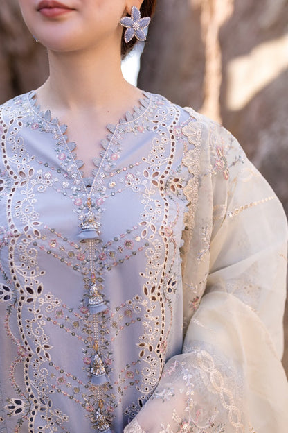 QALAMKAR DHANAK  EMBROIDERED 3 PCS