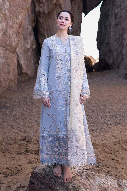 QALAMKAR DHANAK  EMBROIDERED 3 PCS