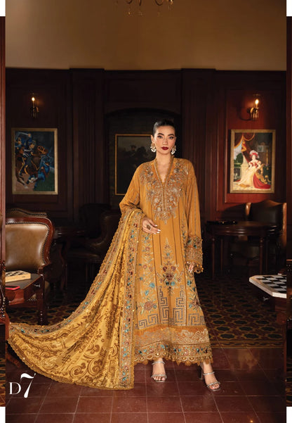 MARIA B  DHANAK  EMBROIDERED 3 PCS