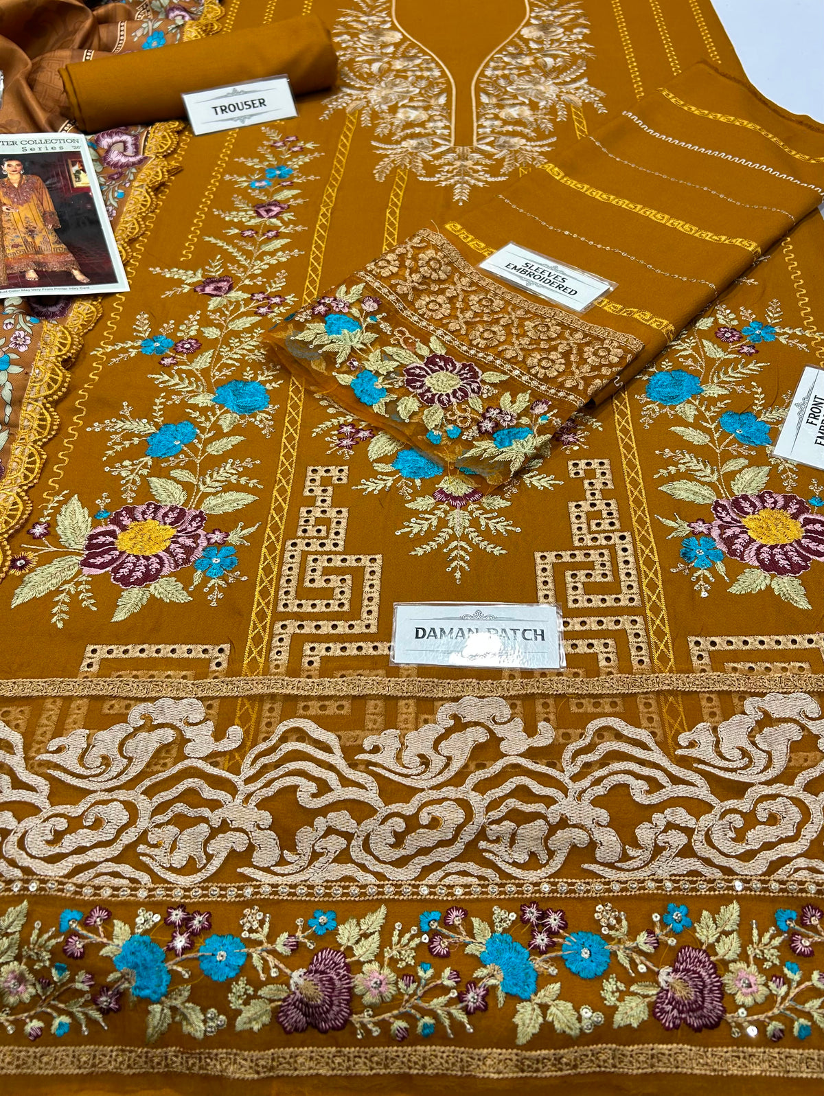 MARIA B  DHANAK  EMBROIDERED 3 PCS