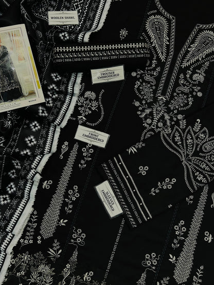 HUSSAIN REHAR  DHANAK  EMBROIDERED 3 PCS
