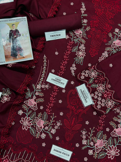 MAHNUR DHANAK   EMBROIDERED 3 PCS