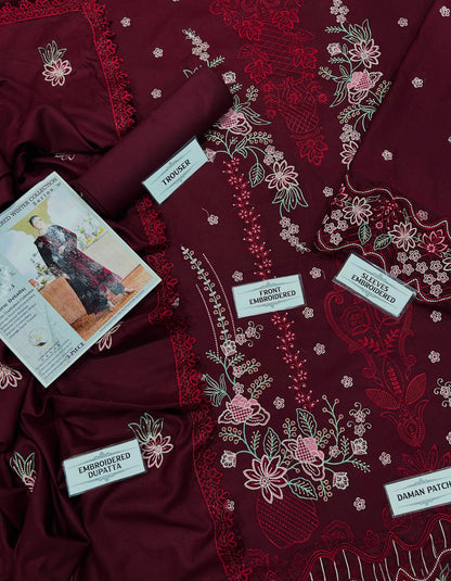 MAHNUR DHANAK   EMBROIDERED 3 PCS